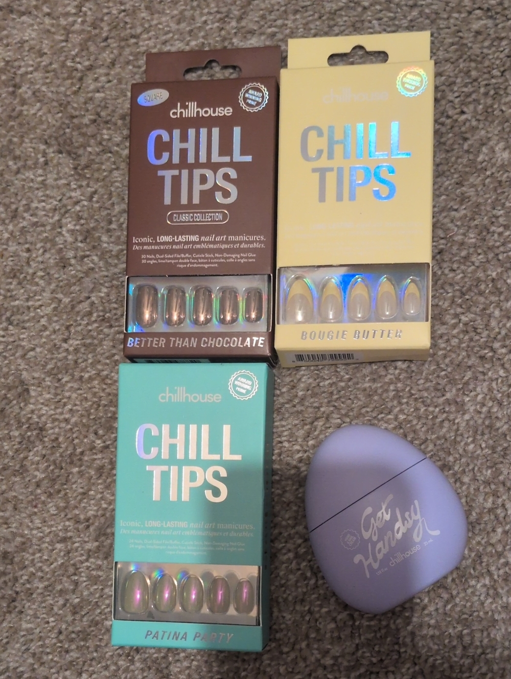 chillhouse CHILL TIPS Press-On Nails 3 Sets And Hand Cream